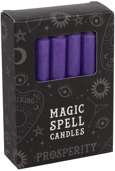 Purple Prosperity Magic Spell Candles - Pack of 12 - Divine Clarity