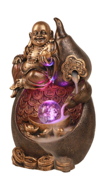 Happy Buddha Backflow Incense Burner - Divine Clarity