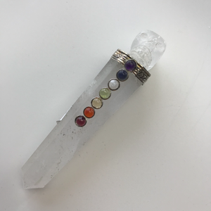 Quartz Skull Chakra Healing Wand - Divine Clarity