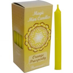 Scented Mini Ritual Candles - 20 Yellow / Orange / Prosperity - Divine Clarity