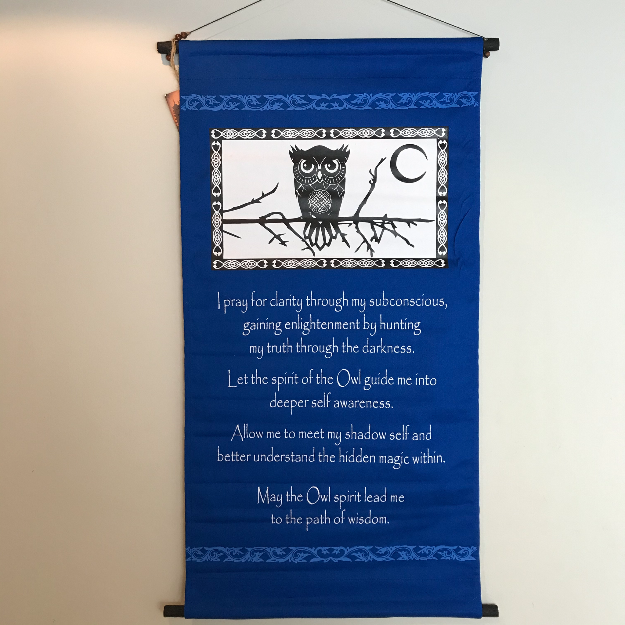 Owl Spirit Prayer Banner - Divine Clarity