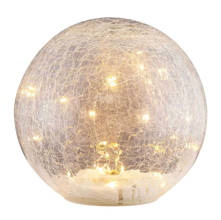 Faerie LED Crackle Glass Globe