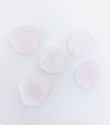 Rose Quartz Heart Stones - Mini - Divine Clarity