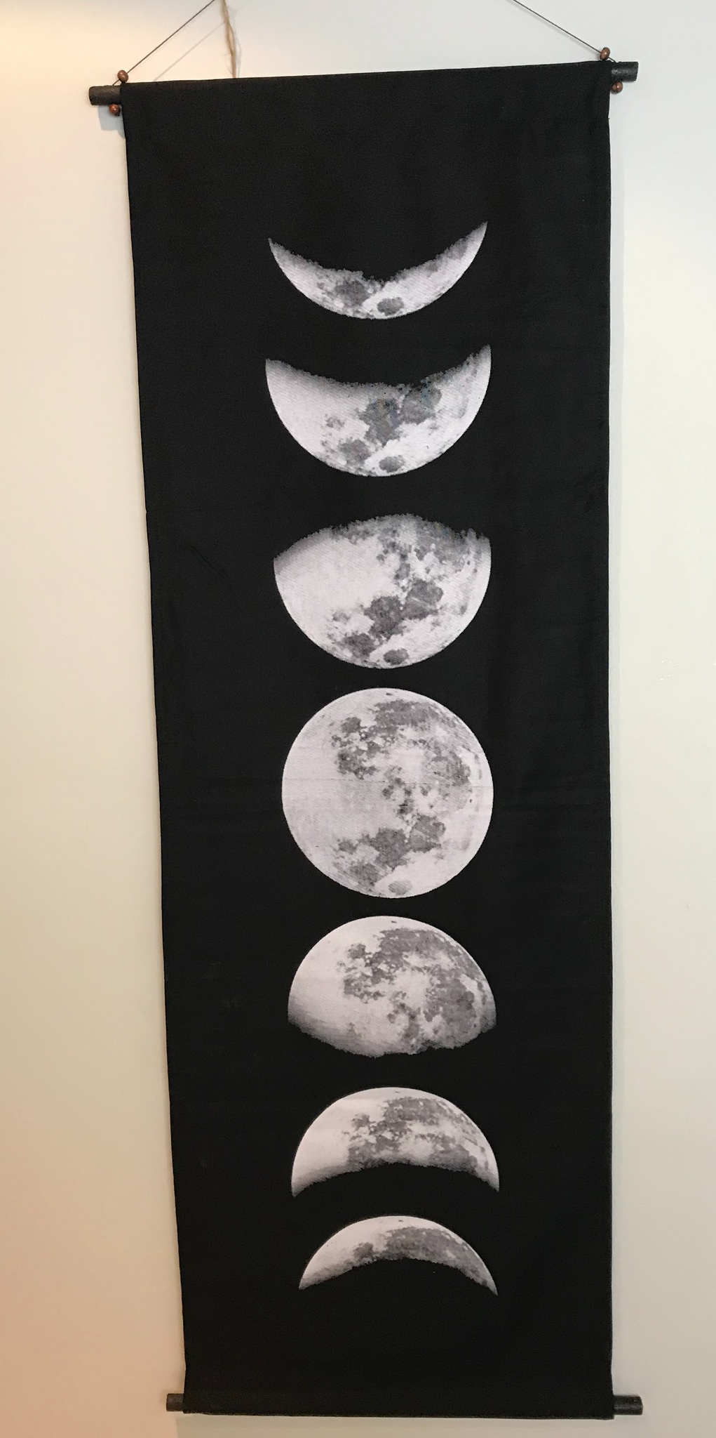 Lunar Moon Phase Black Banner - Divine Clarity