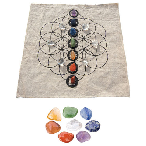 Crystal Grid Kit - Balance / Seven Chakras - Divine Clarity