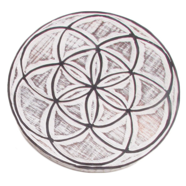 Crystal Grid - Seed of Life Wooden Plaque - Divine Clarity