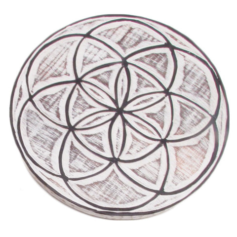 Crystal Grid - Seed of Life Wooden Plaque - Divine Clarity