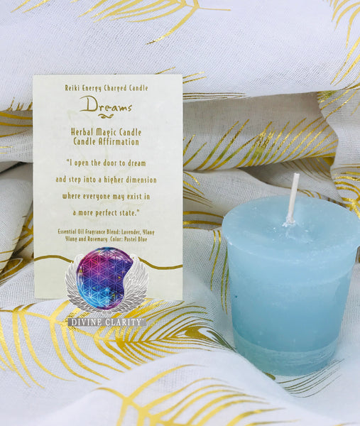 Dreams Reiki Charged Votive Candle - Divine Clarity