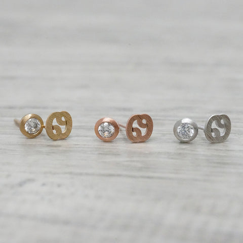 Cancer Stud Earrings - Divine Clarity