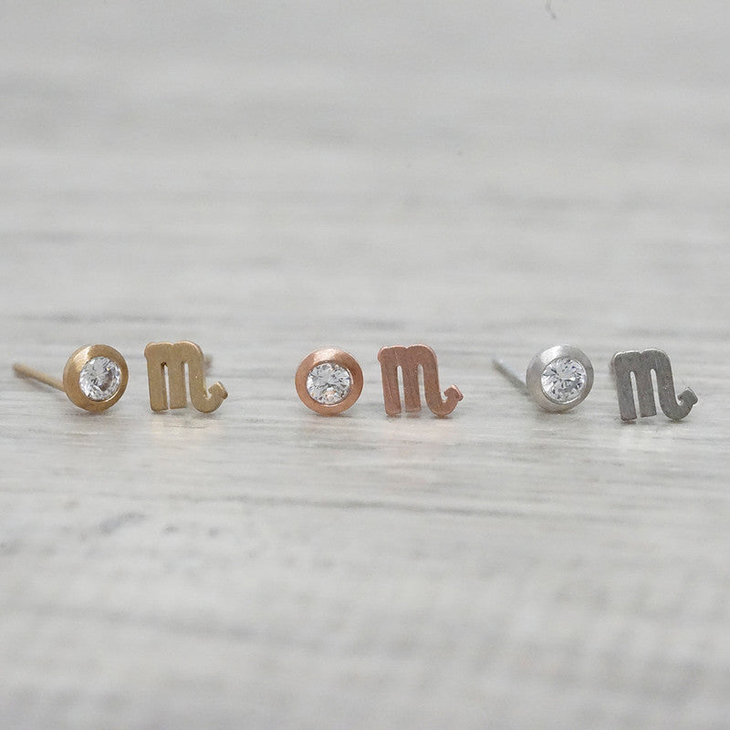 Scorpio Stud Earrings - Divine Clarity