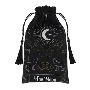 Tarot Moon Card Drawstring Bag