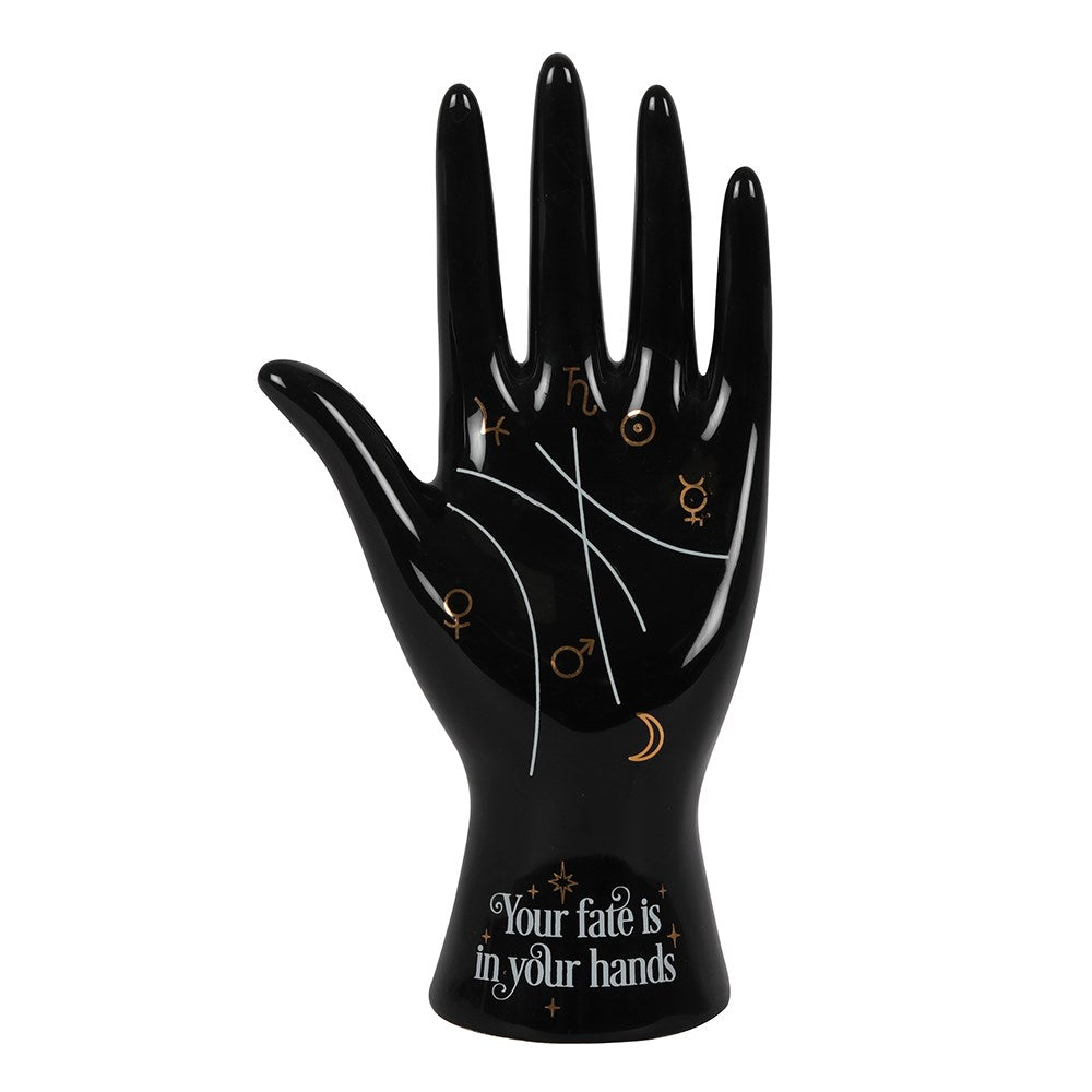 Palmistry Hand Ornament - Black