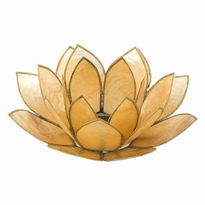 Golden Lotus Shell Tealight Candle Holder