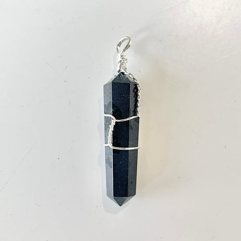 Black Tourmaline Wire Wrapped Pendant - Divine Clarity
