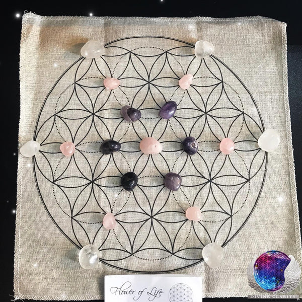 Crystal Grid Kit - Love / Flower of Life - Divine Clarity