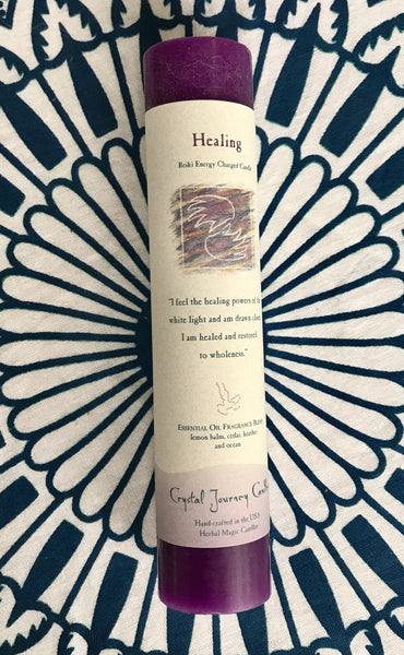 Healing - Reiki Energy Charged Pillar Candle - Divine Clarity