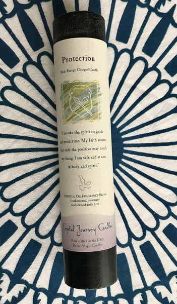 Protection - Reiki Energy Charged Pillar Candle - Divine Clarity