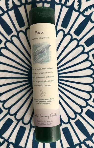 Peace - Reiki Energy Charged Pillar Candle - Divine Clarity