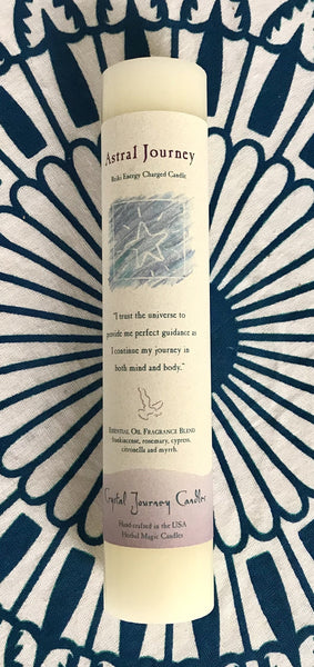 Astral Journey - Reiki Energy Charged Pillar Candle - Divine Clarity