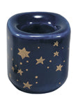 Blue Mini Ritual Candle Holder With Stars - Divine Clarity