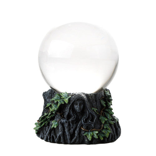 Gazing Crystal Ball - Mother, Maiden & Crone Black Tree - Divine Clarity