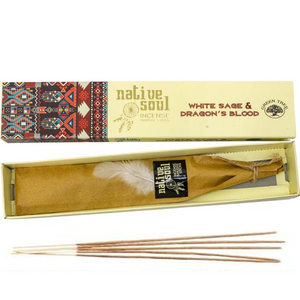 White Sage & Dragons Blood Incense Sticks - Native Soul - Divine Clarity