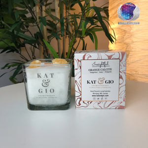 Kat & Gio "Insightful" Orange Calcite Candle