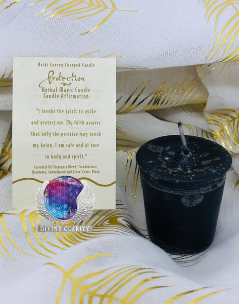 Protection Reiki Charged Votive Candle - Divine Clarity