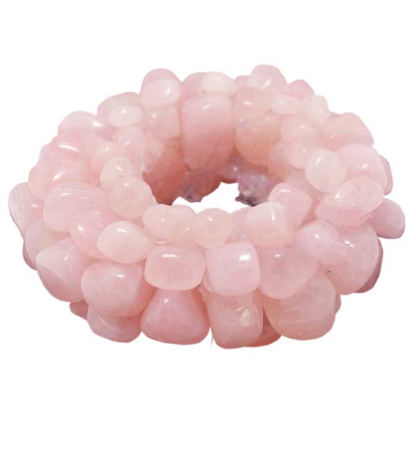 Rose Quartz Tumbled Candle Holder - Divine Clarity