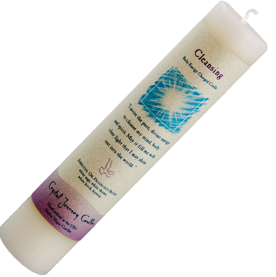 Cleansing - Reiki Energy Charged Pillar Candle - Divine Clarity