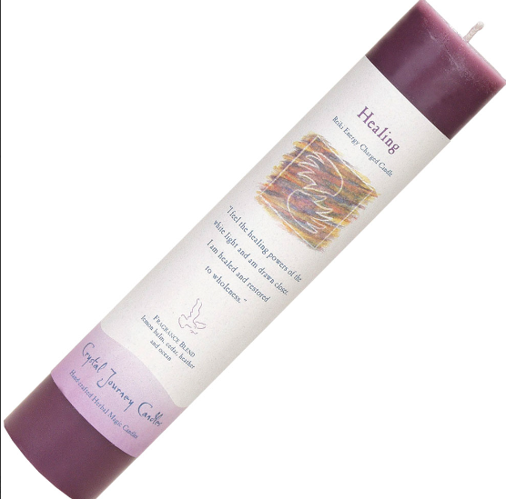 Healing - Reiki Energy Charged Pillar Candle - Divine Clarity