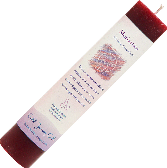 Motivation - Reiki Energy Charged Pillar Candle - Divine Clarity