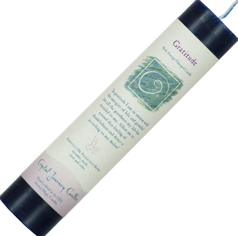 Gratitude - Reiki Energy Charged Pillar Candle - Divine Clarity