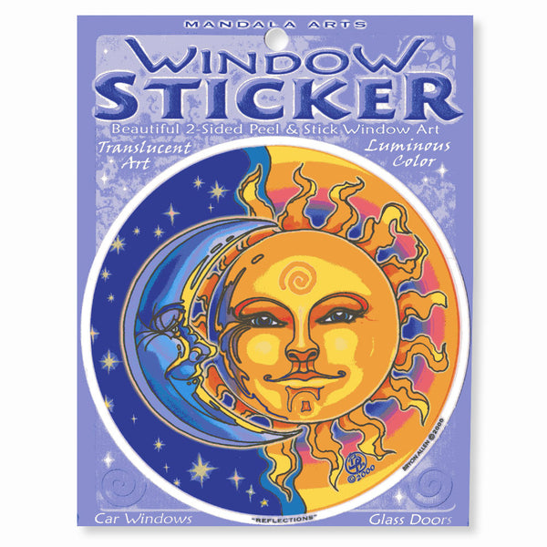 Window Sticker: Sun & Moon Reflections - Divine Clarity