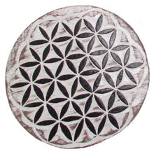 Load image into Gallery viewer, Crystal Grid - Flower of Life Wooden Plaque

