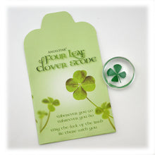 Load image into Gallery viewer, Four Leaf Clover Pocket Stone
