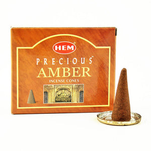 Precious Amber Incense Cones
