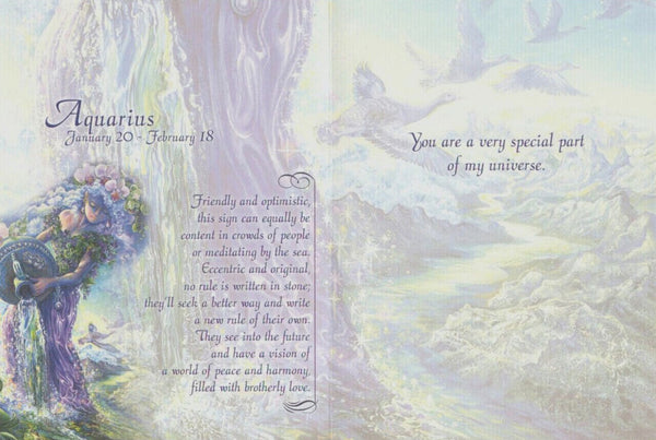 Aquarius - Zodiac Greeting Card - Divine Clarity