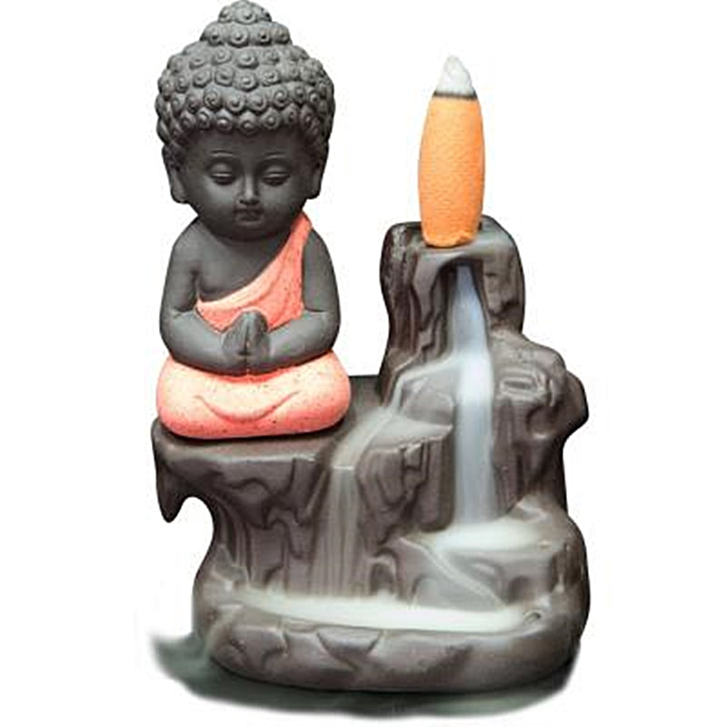 Praying Buddha Backflow Incense Burner - Divine Clarity