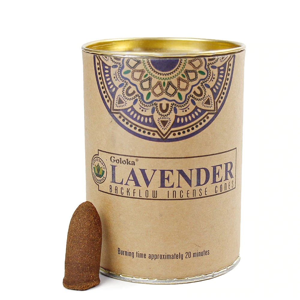 Lavender Backflow Incense Cones - Goloko - Divine Clarity