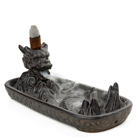 Dragon Head Ceramic Backflow Incense Holder - Divine Clarity