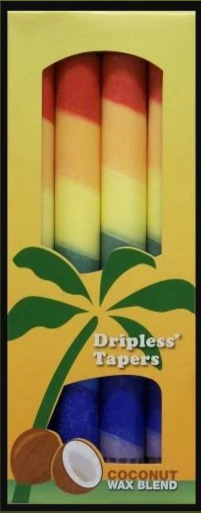 Rainbow Taper Candles Box of 4 - Divine Clarity