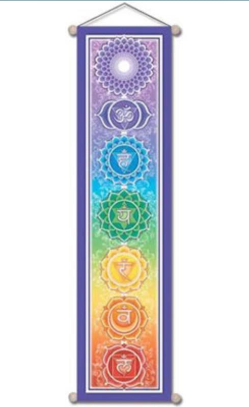 Mandala Banner Long: Chakra 12x48" - Divine Clarity