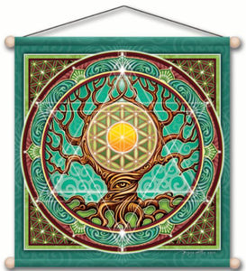 Mandala Meditation Banner - Ancient Wisdom Tree - Divine Clarity