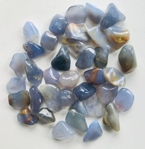Blue Chalcedony Tumbled - Large - Divine Clarity