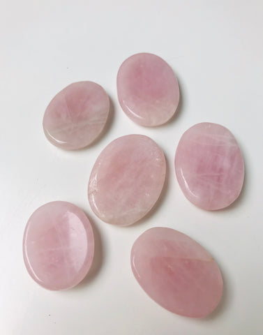 Rose Quartz Thumb Stone/Worry Stone - Divine Clarity