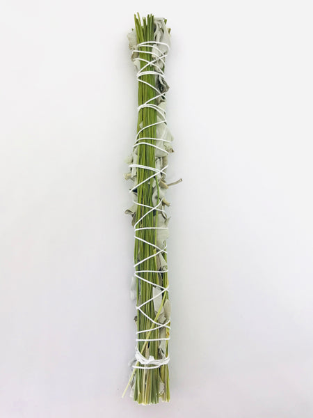 Organic Sweetgrass & Sage Smudge Stick 8" - Divine Clarity