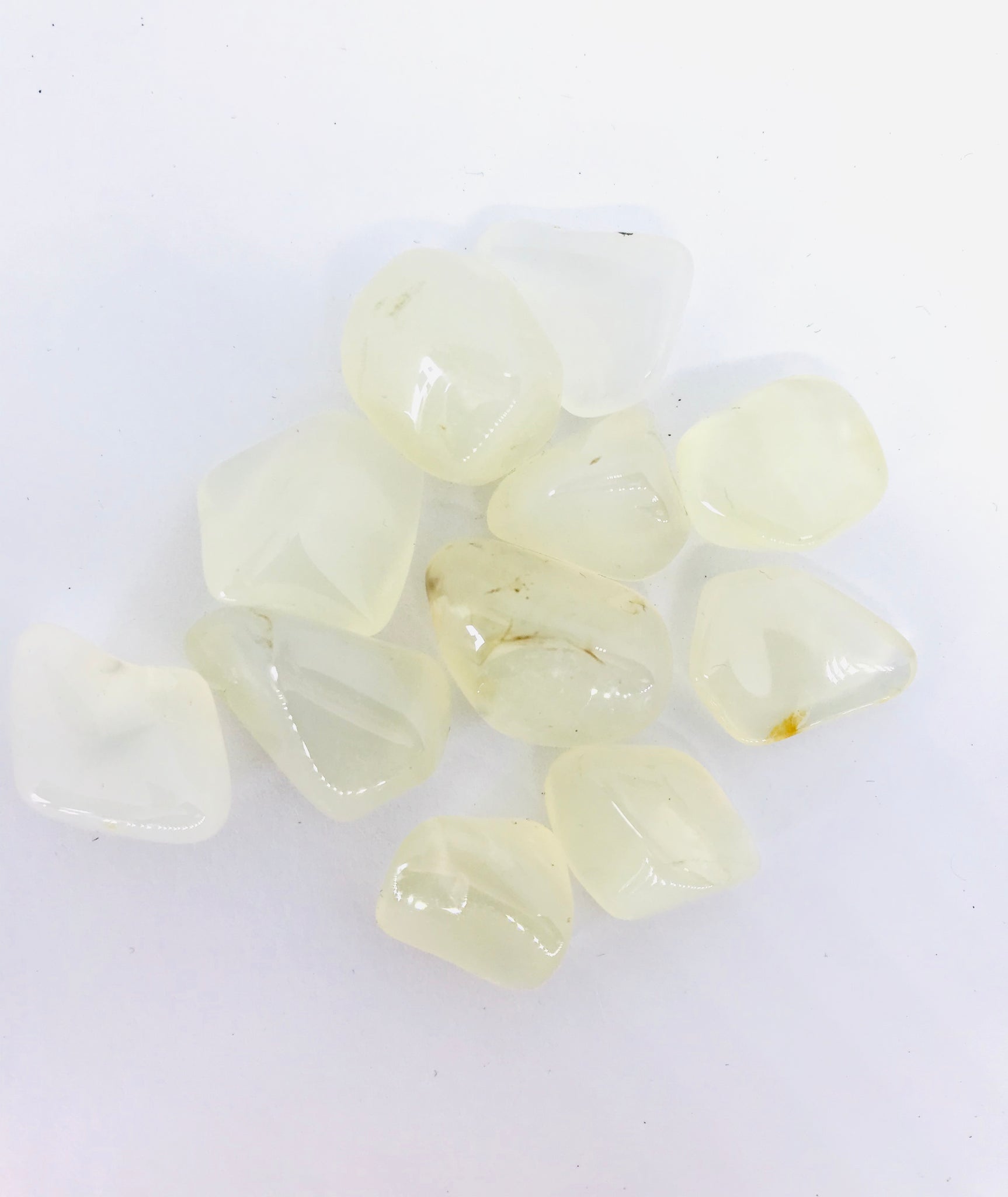 White Opalized Agate Tumbled - Divine Clarity