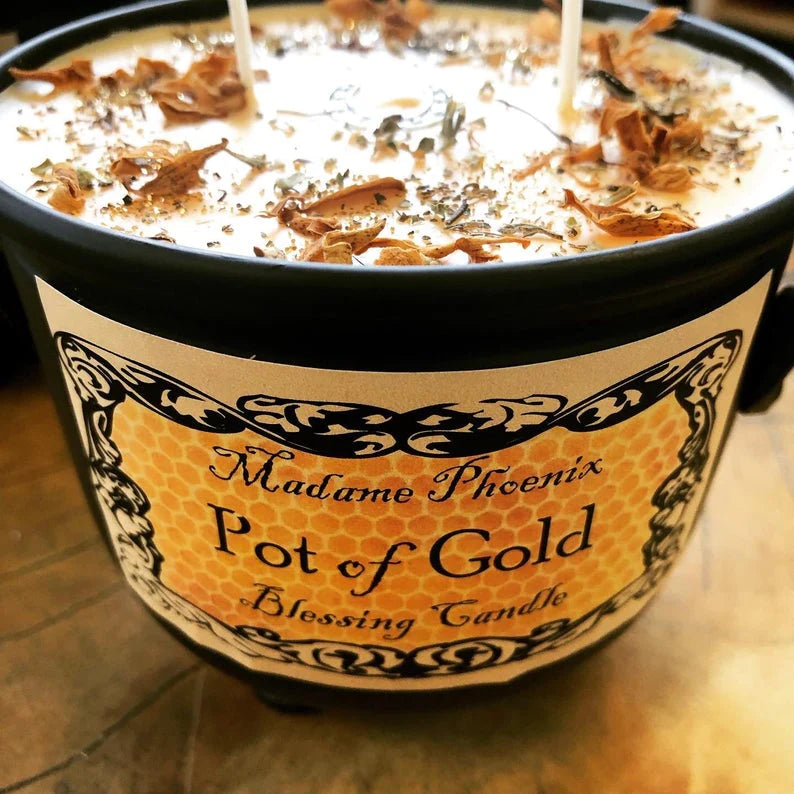 Pot of Gold Abundance & Prosperity Cauldron Candle