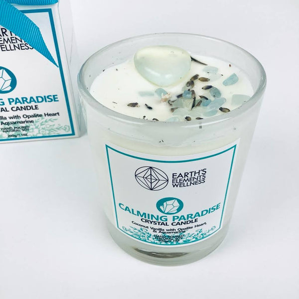 Crystal Candle: Calming Paradise - Divine Clarity